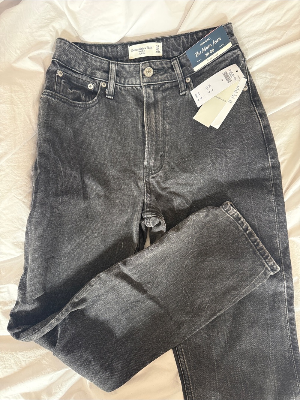 Abercrombie & Fitch Mom Jeans - Black Wash